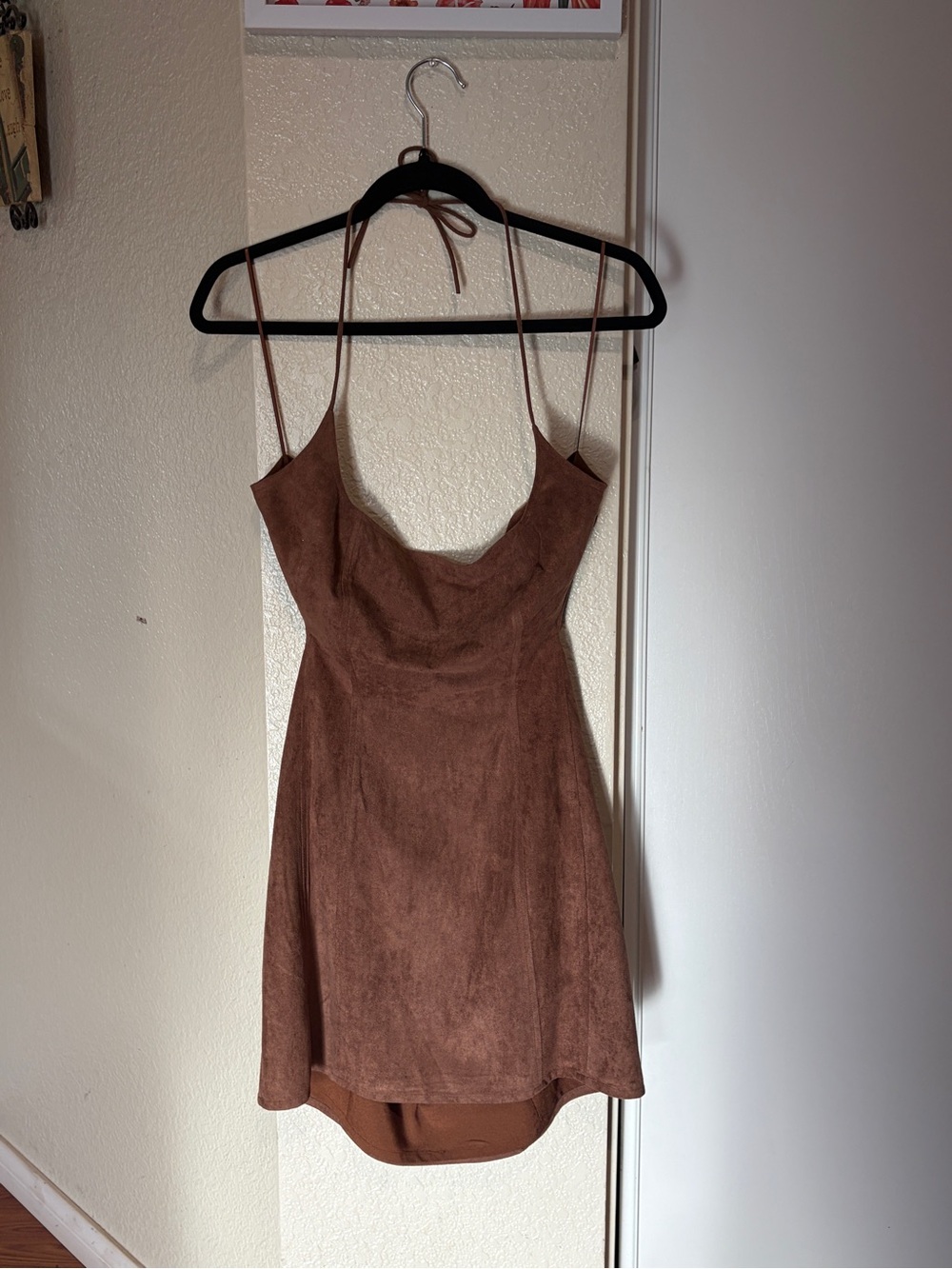 Lioness Brown Tie-Front back dress